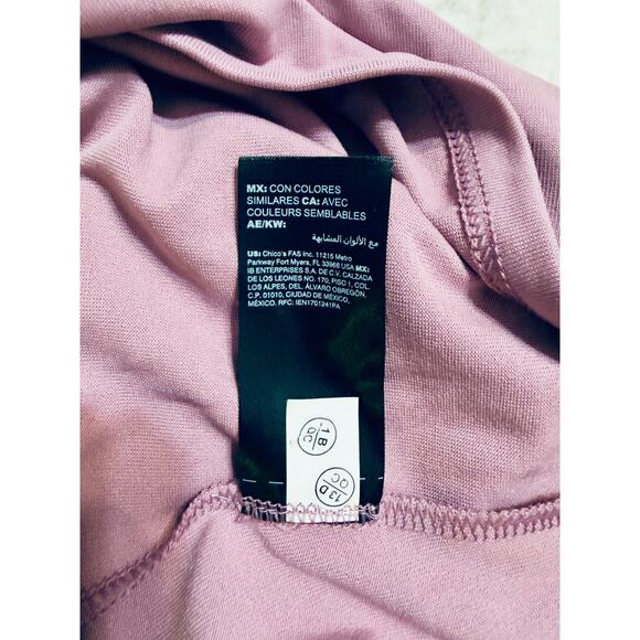 White House Black Market Cold Shoulder Drape Neck Top Mineral Pink Size L NWT - Picture 6 of 7